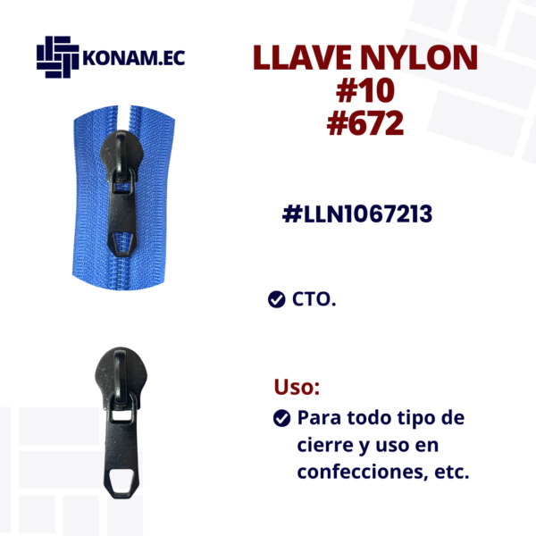 LLAVE NYLON #10 #603 #LLN1060313