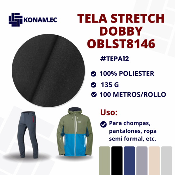 TELA STRETCH DOBBY OBLST8146 #TEPA12