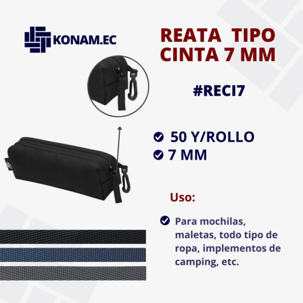 REATA TIPO CINTA 7MM #RECI7