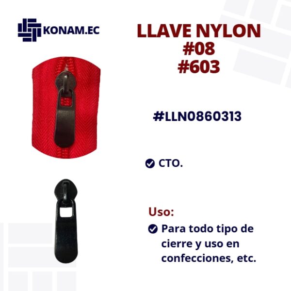 LLAVE NYLON #08 #603 #LLN0860313