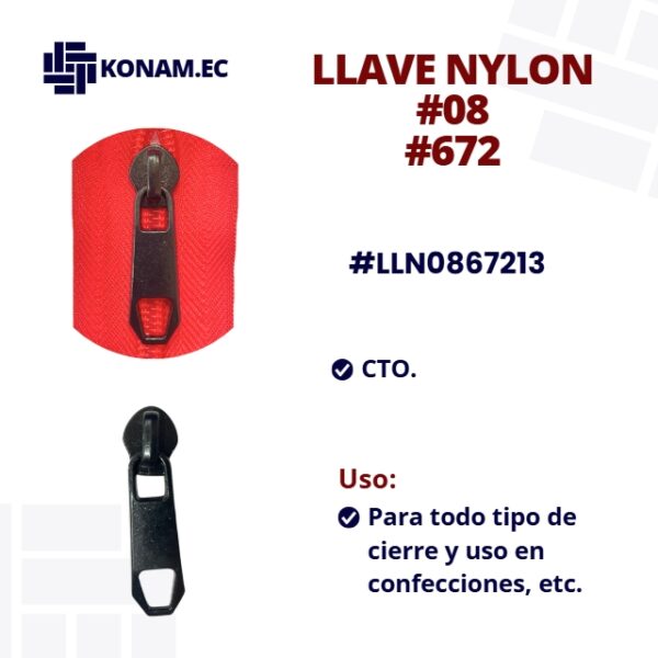 LLAVE NYLON #08 #672 #LLN0867213