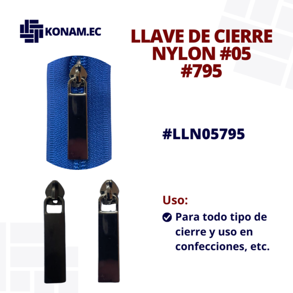 LLAVE DE CIERRE NYLON #05 #795 #LLN05795