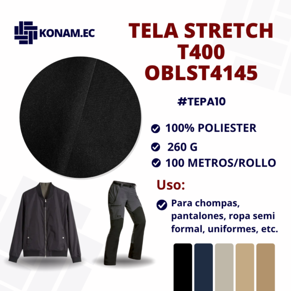 TELA STRETCH T400 OBLST4145 #TEPA10