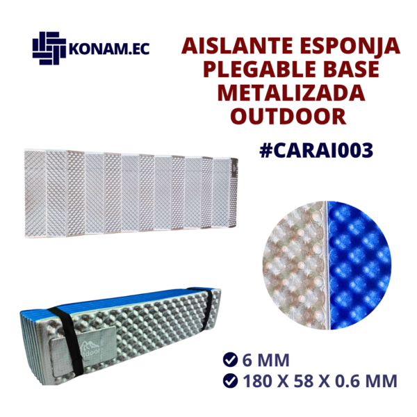 AISLANTE ESPONJA PLEGABLE BASE METALIZADA OUTDOOR #CARAI003