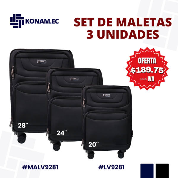SET DE MALETAS #LV9281 LEAVESKING #MALV9281