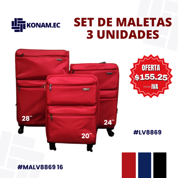 SET DE MALETAS LEAVESKING (3PZS) Y VENTA POR UNIDAD #LV8869 #MALV8869