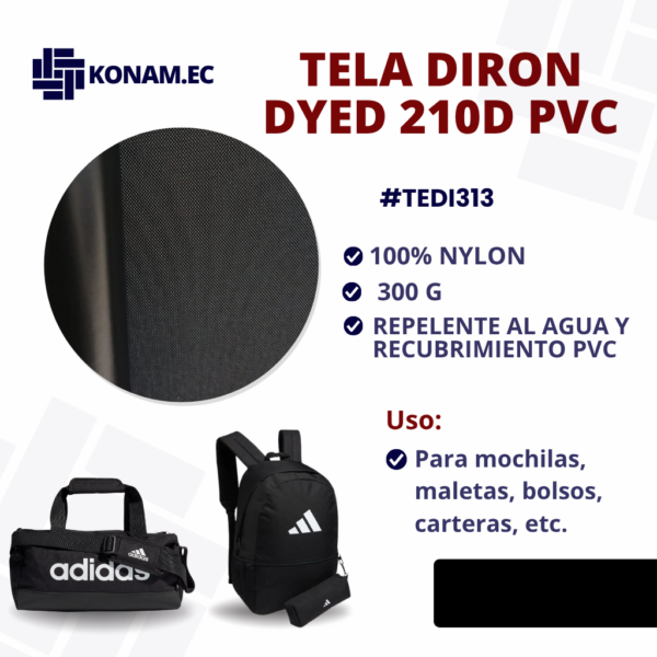 TELA DIRON DYED 210D PVC  #TEDI313