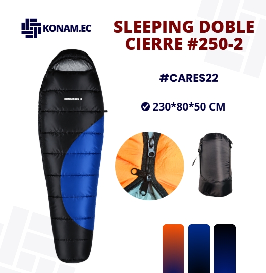 SLEEPING BAG DOBLE CIERRE KONAM 250-2 #CARES22