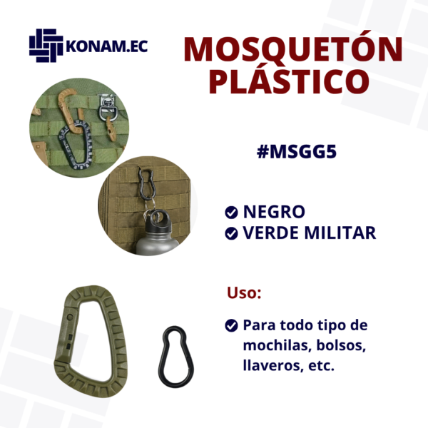 MOSQUETÓN PLÁSTICO #MSGG5