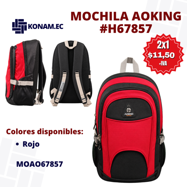 Mochila Aoking #H67857 #MOAO67857 – Oferta 2x1
