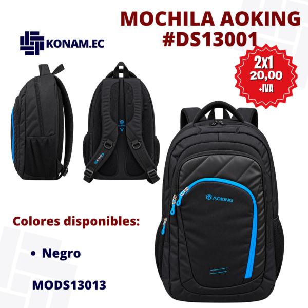 Mochila Aoking #DS13001 #MODS13013– Oferta 2x1