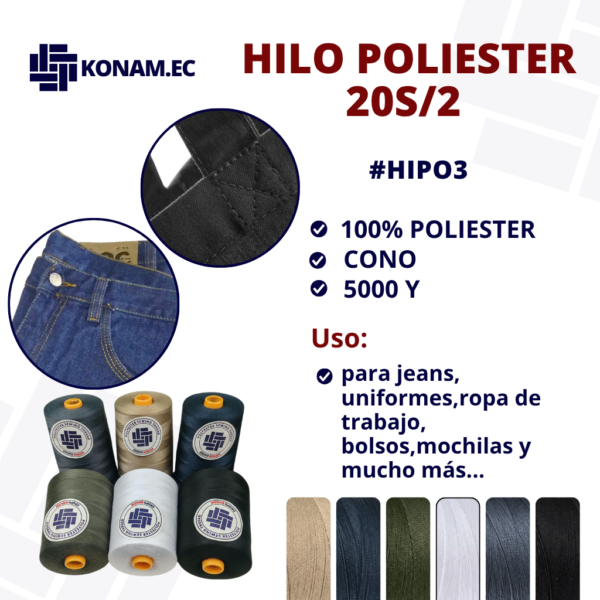 HILO POLIÉSTER 20S/2 #HIPO3